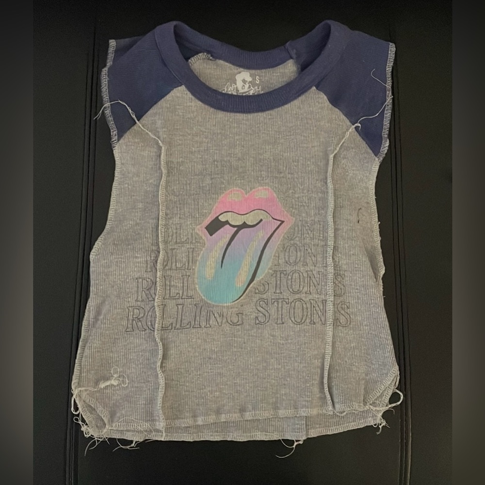Rolling Stones Frayed Tank Top